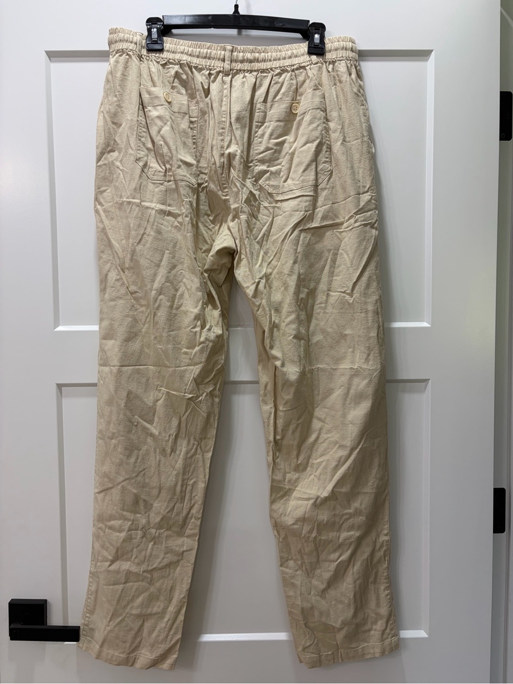 Sailwind Women’s Preppy Flowy Lightweight Linen-Blend Drawstring Pants - Beige - Picture 5 of 6
